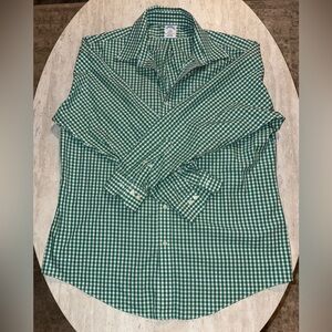 Brooks Brothers Green Plaid Men's Shirt